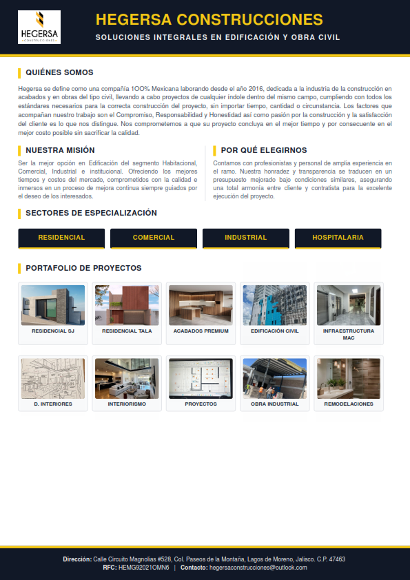 Hegersa construcciones